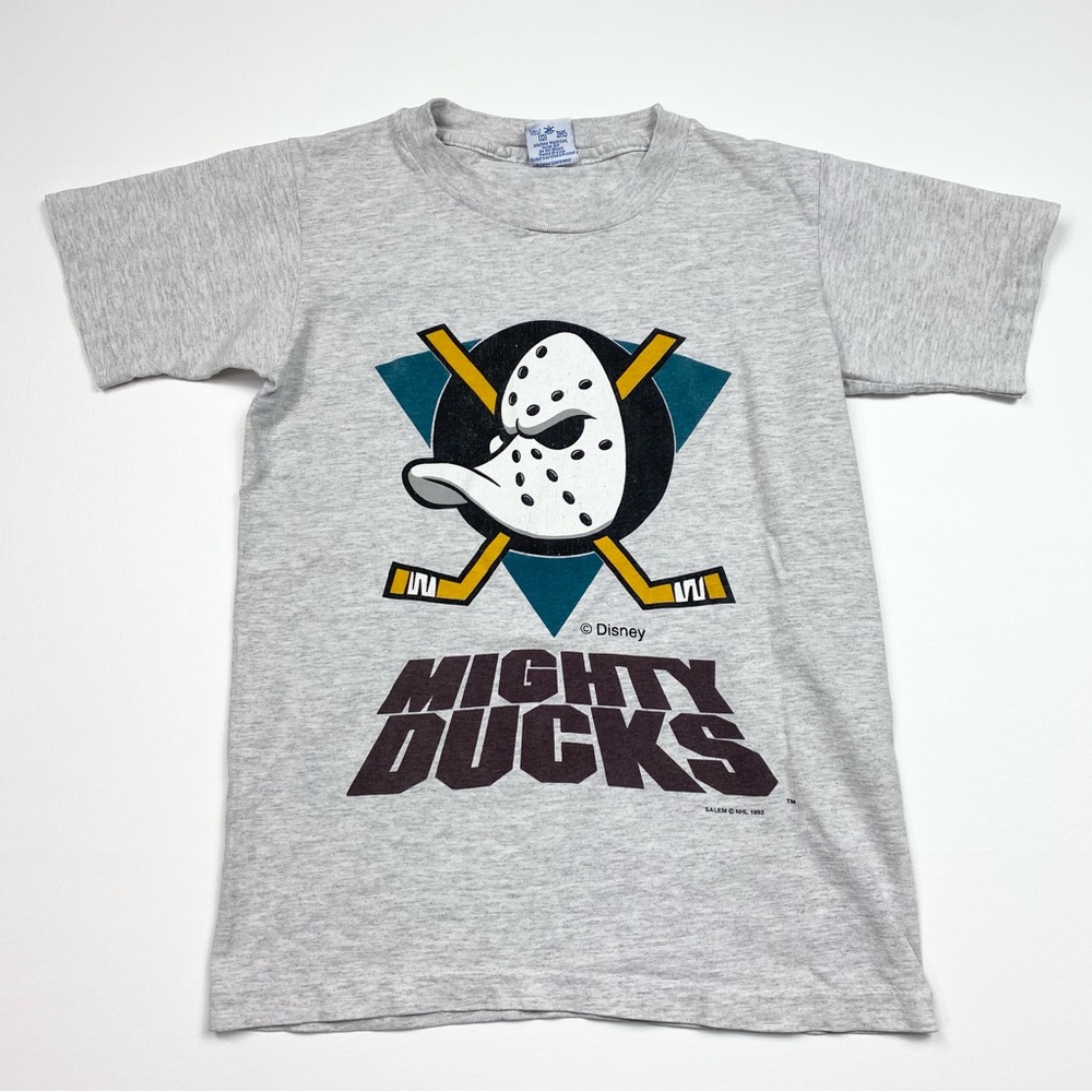 Boy’s/Kid’s VTG 1993 Disney NHL Anaheim Mighty Ducks Hockey T-Shirt Size 10-12